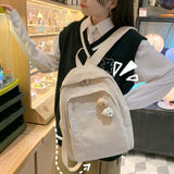 Waterproof Nylon Backpack for Women School Bags Large Capacity Schoolbag