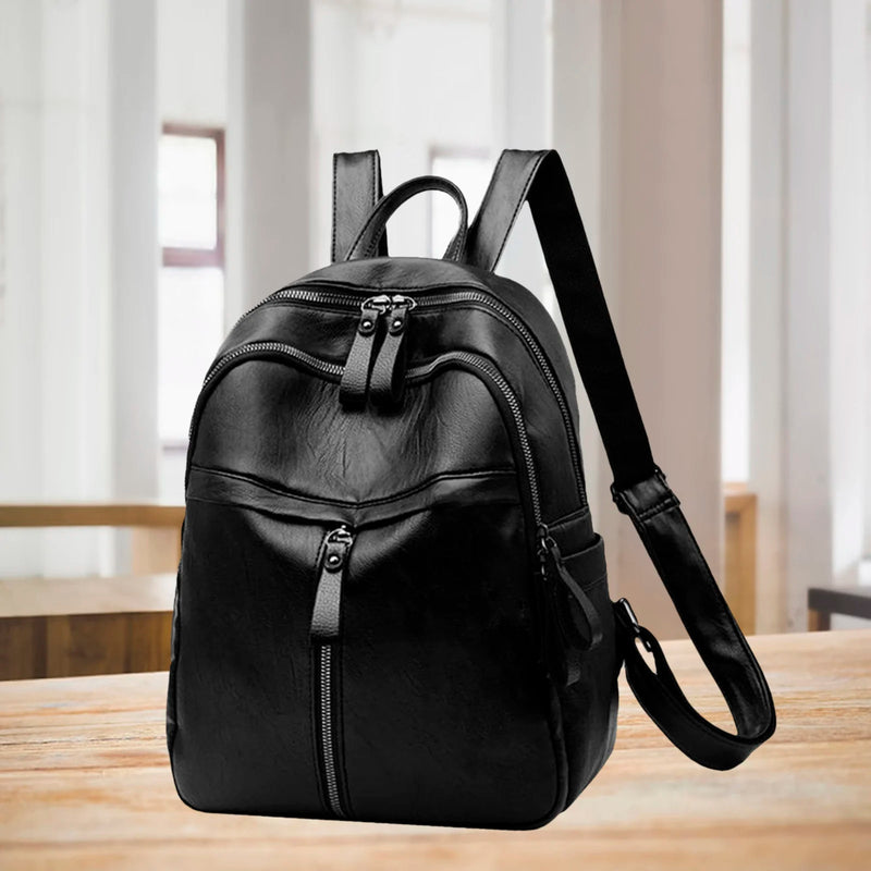 Women Backpack PU Leather Leisure Travel Bookbag