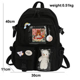Women Backpacks Waterproof Multi-Pocket Nylon School Backpack for Student