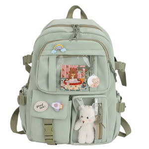 Women Backpacks Waterproof Multi-Pocket Nylon School Backpack for Student