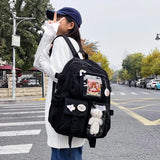 Women Backpacks Waterproof Multi-Pocket Nylon School Backpack for Student