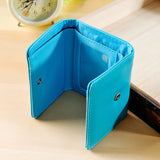 Cat Cartoon Wallet Short Female Card Holder Clutch PU Leather Coin Purse