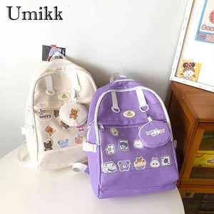 Women Ita Bag Backpack Nylon Japanese Preppy Style School Book Bags