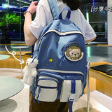 Women School Bag Girls Student Nylon Backpack Female Large Capacity Bookbag