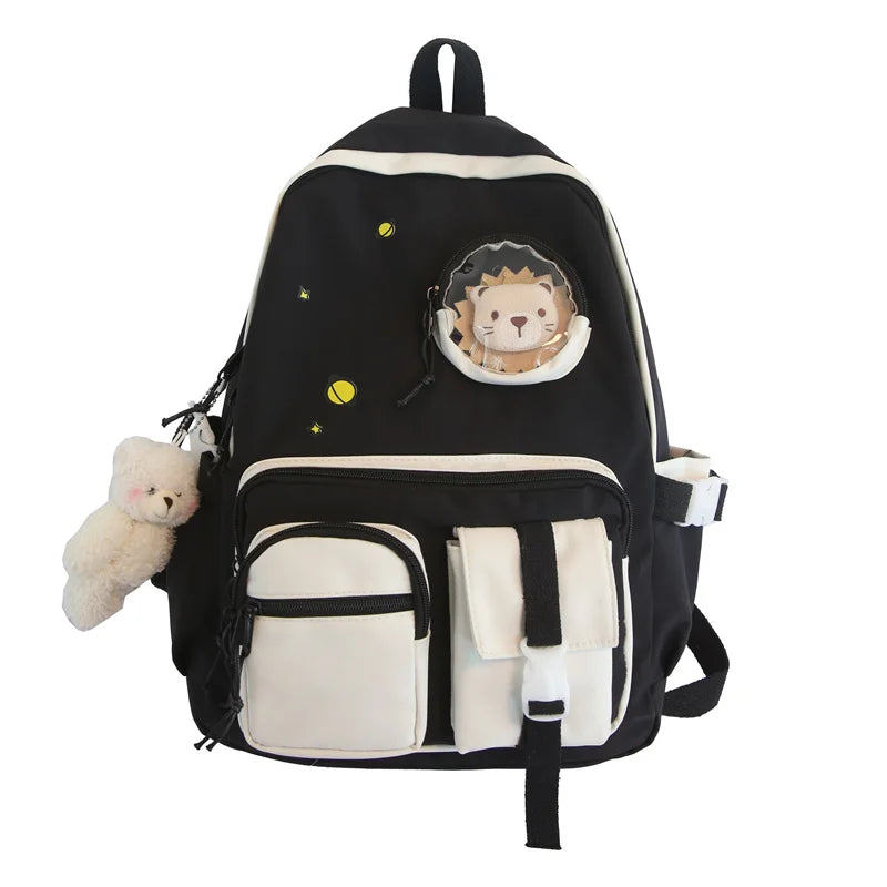 Women School Bag Girls Student Nylon Backpack Female Large Capacity Bookbag