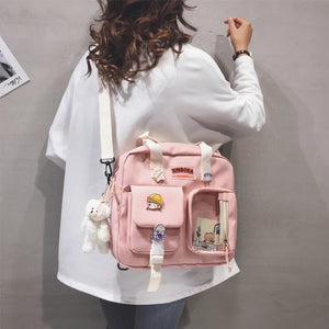 Women Backpack Multi-Function Bag Harajuku Ulzzang Female Shoulder Bag