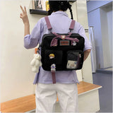 Women Backpack Multi-Function Bag Harajuku Ulzzang Female Shoulder Bag