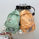 Women's Large Capacity School Bag Nylon Bookbag Preppy Style Bagpack