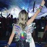 Women's Laser Small Backpack Butterfly Angel Wings Daypack