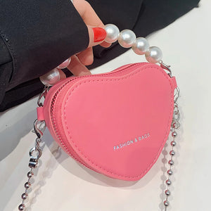 Women's Mini Heart-shaped Lipstick Bag Candy Shoulder Crossbody