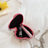 Women's Mini Heart-shaped Lipstick Bag Candy Shoulder Crossbody