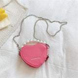 Women's Mini Heart-shaped Lipstick Bag Candy Shoulder Crossbody