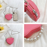 Women's Mini Heart-shaped Lipstick Bag Candy Shoulder Crossbody