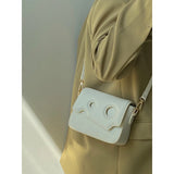 Yellow Cheese Women Square Shoulder Bag PU Leather Small Crossbody Messenger Bag