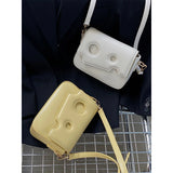 Yellow Cheese Women Square Shoulder Bag PU Leather Small Crossbody Messenger Bag