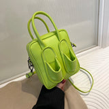 Creative Green PU Leather Girls Handbag Shoes Shape Crossbody Bag