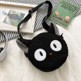 Cartoon Plush Shoulder Bag Autumn Winter Student Purse Female Messenger Bag