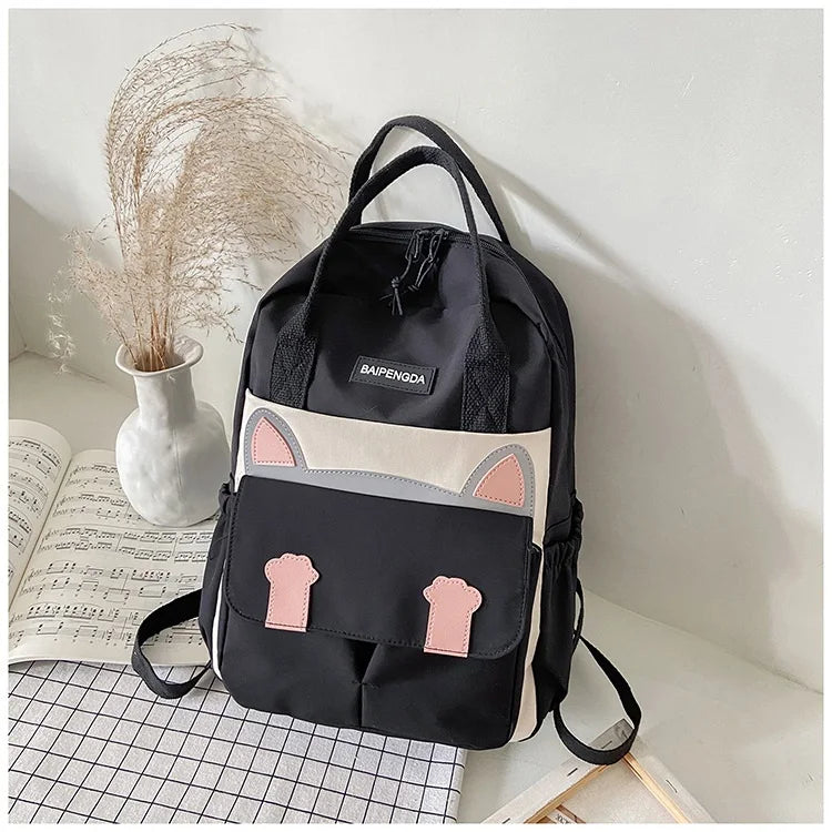 Cat Women Backpack Large Capacity School Bags For Teenagers Girls