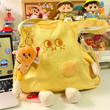 Cheese Handbag Canvas Crossbody Tote Bag Shoulder Bag