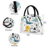 Dinosaur Girls Insulated Lunch Bag - Portable Cooler Tote Box