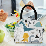 Dinosaur Girls Insulated Lunch Bag - Portable Cooler Tote Box
