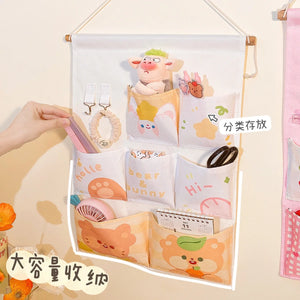Fabric Hanging Bag Wall Door Storage Mobile Phone Dorm