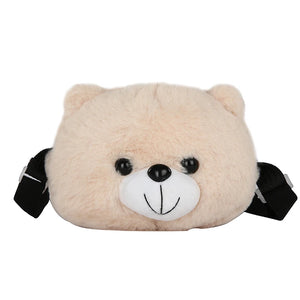 Fluffy Rabbit Fur Chain Bag Lady Cartoon Bear Shoulder Bag