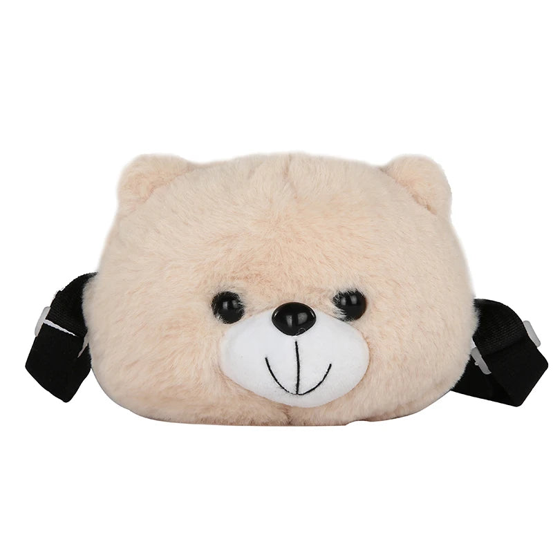 Fluffy Rabbit Fur Chain Bag Lady Cartoon Bear Shoulder Bag