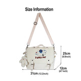 Canvas Girl Messenger Bag College Schoolbag Harajuku Crossbody Bag