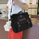 Canvas Girl Messenger Bag College Schoolbag Harajuku Crossbody Bag