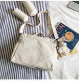 Canvas Girl Messenger Bag College Schoolbag Harajuku Crossbody Bag