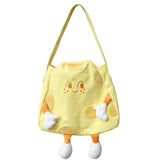 Canvas Cartoon Shoulder Bag Large Capacity Tote for Women