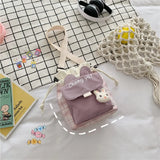 Women's Cartoon Bucket Bag Canvas Crossbody Bag