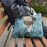 Oil Painting Shopping Bag Literary Retro Canvas Handbag