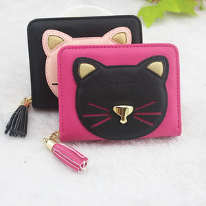 Cat Cartoon Zipper Wallet Women's Purse