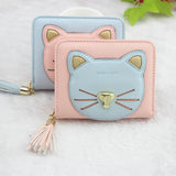 Cat Cartoon Zipper Wallet Women's Purse