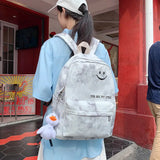Smiley Harajuku School Backpack for Girls