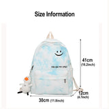 Smiley Harajuku School Backpack for Girls