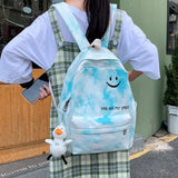 Smiley Harajuku School Backpack for Girls