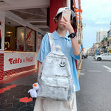 Smiley Harajuku School Backpack for Girls
