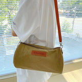 Colorful Retro Cylinder Canvas Crossbody Bag