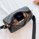 V-Pattern Shoulder Bag Cylinder Handbag
