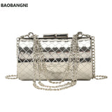 Metallic Silver Evening Clutch Bag Women Bags For Wedding Party Handbags