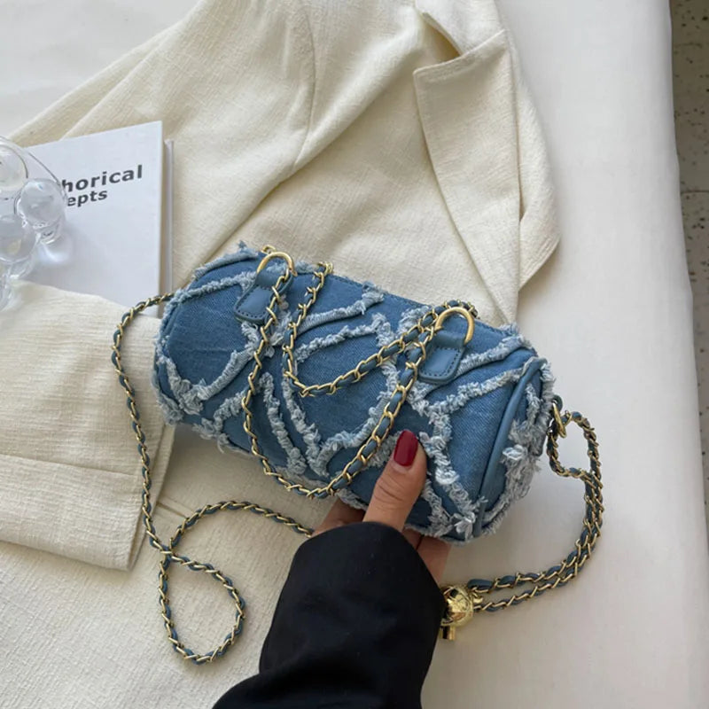 Denim Small Women Shoulder Bag Crossbody Tote Messenger Bag
