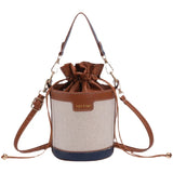 Casual Drawstring Leather Crossbody Bag for Women