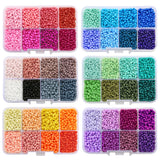 Czech Crystal Glass Seed Beads Kit with Charms Box