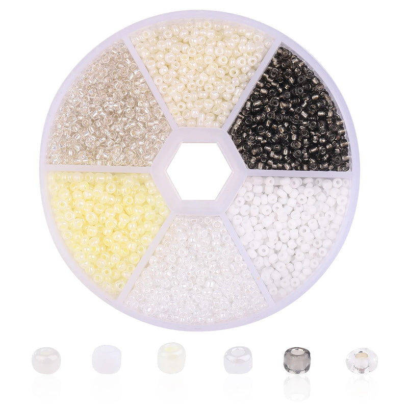 Czech Crystal Glass Seed Beads Kit with Charms Box