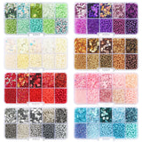 Czech Crystal Glass Seed Beads Kit with Charms Box