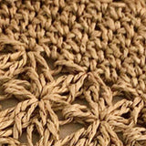 D0LF Beach Woven Straw Shoulder Bag with Tassel Boho Crossbody