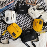 D0LF Canvas Messenger Bag Anti Theft Handbags Women Crossbody Bag Yellow